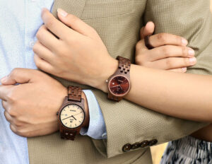 okhar couple wood watch